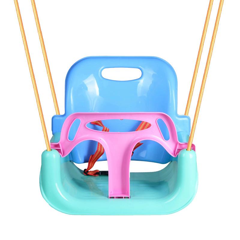 Children's Outdoor/Indoor Hanging Swing Chair with Rope and Single Bar