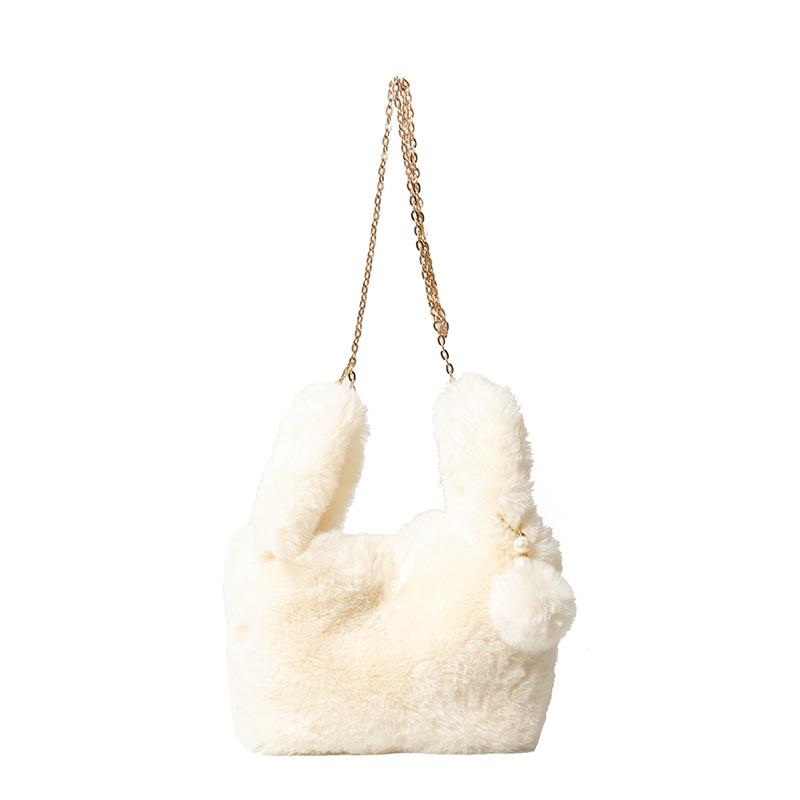 Autumn and Winter Niche Plush Bag 2025 New Women's Bag Popular Versatile Chain Messenger Bag Plush Bag Bucket Bag