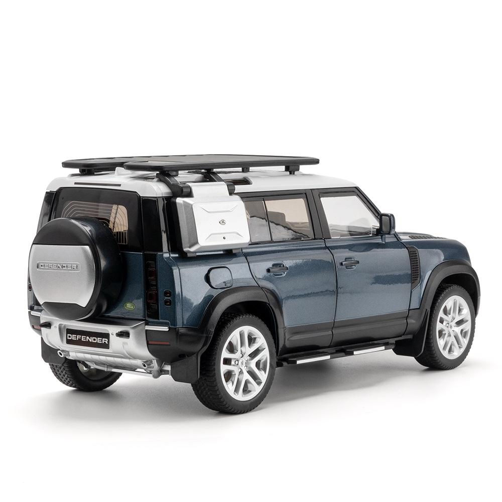 Large 1:18 Land Rover Defender SUV Off-road Alloy Model Car Diecast Toy Car Collection Simulation Sound Light Children Day Gifts