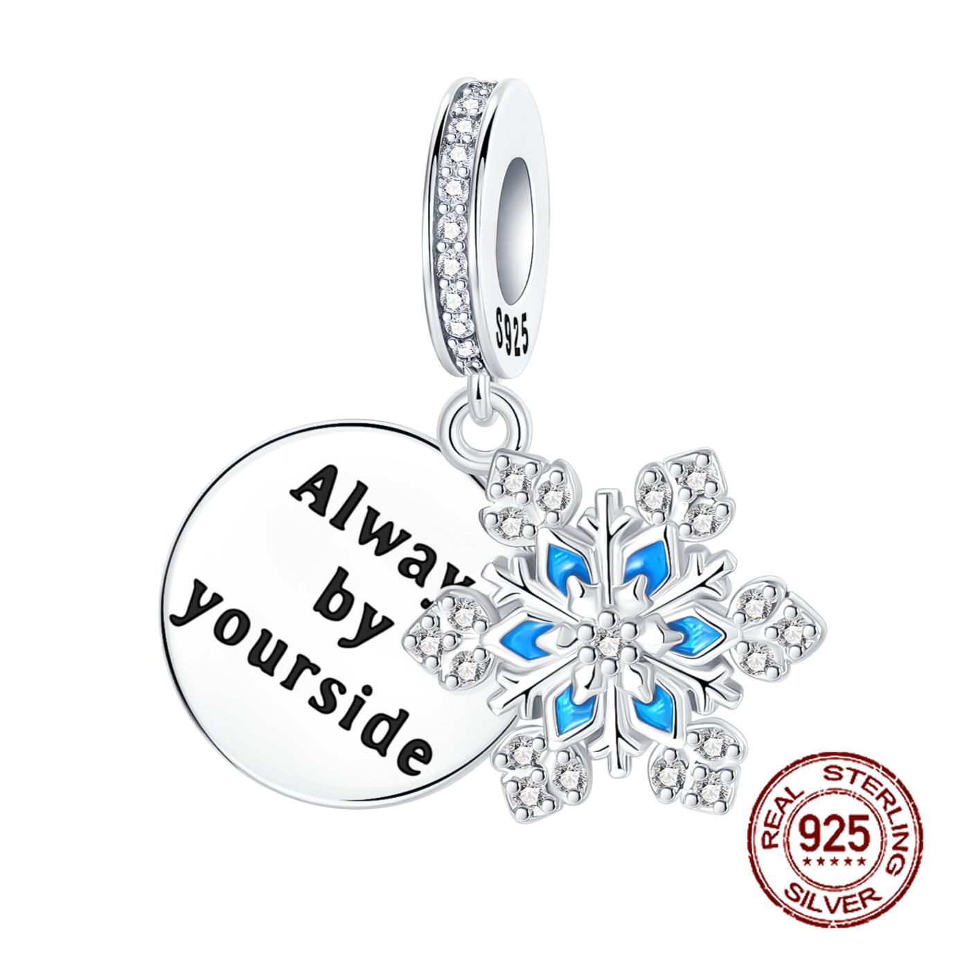 

Медный кулон-шарм «Снежинки Всегда Рядом» Совместим с Оригинальными Браслетами-Шармами Женские Украшения Сделай Сам Подарок