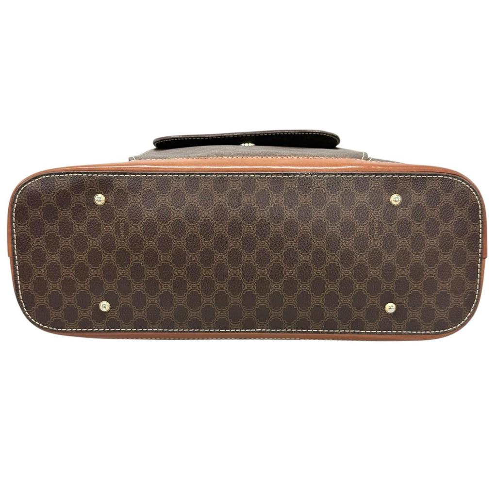 CELINE Macadam Handbag Brown Women used