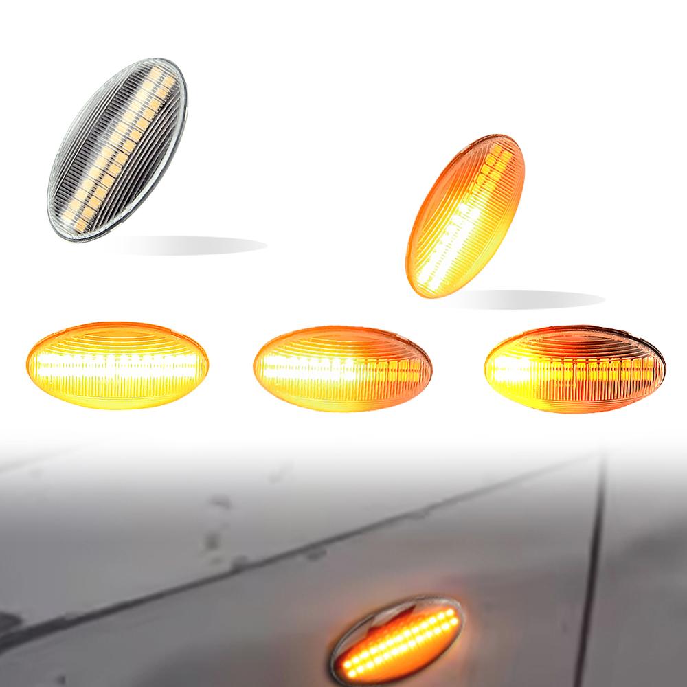 Dynamic Fender Turn Signal For Peugeot Citroen C1 C2 C3 C5 C6 107 206 307 207 407 607 1007 Berlingo Jumpy Led Light Side MarkerTurn Signal 2