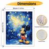 Disney oil painting starry night Mickey Mouse handmade diy art painting home decoration