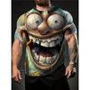 3D Printed Funny Abstract Face Graphic T-Shirt For Men Women Street Casual Short Sleeve Unisex Tee Shirt Oversized Men's Tshirts