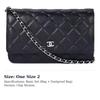 Chanel Grain Embossed Calfskin Chain Bag, Pochette, Shoulder Bag Women's Black AP0250-Y01588-C3906