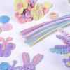 100Pcs Multiple Color Pipe Cleaners Craft Kit Flexible Bendable Wire Chenille Stems Children DIY Craft Decoration Making Kit Kids Girl Art Project