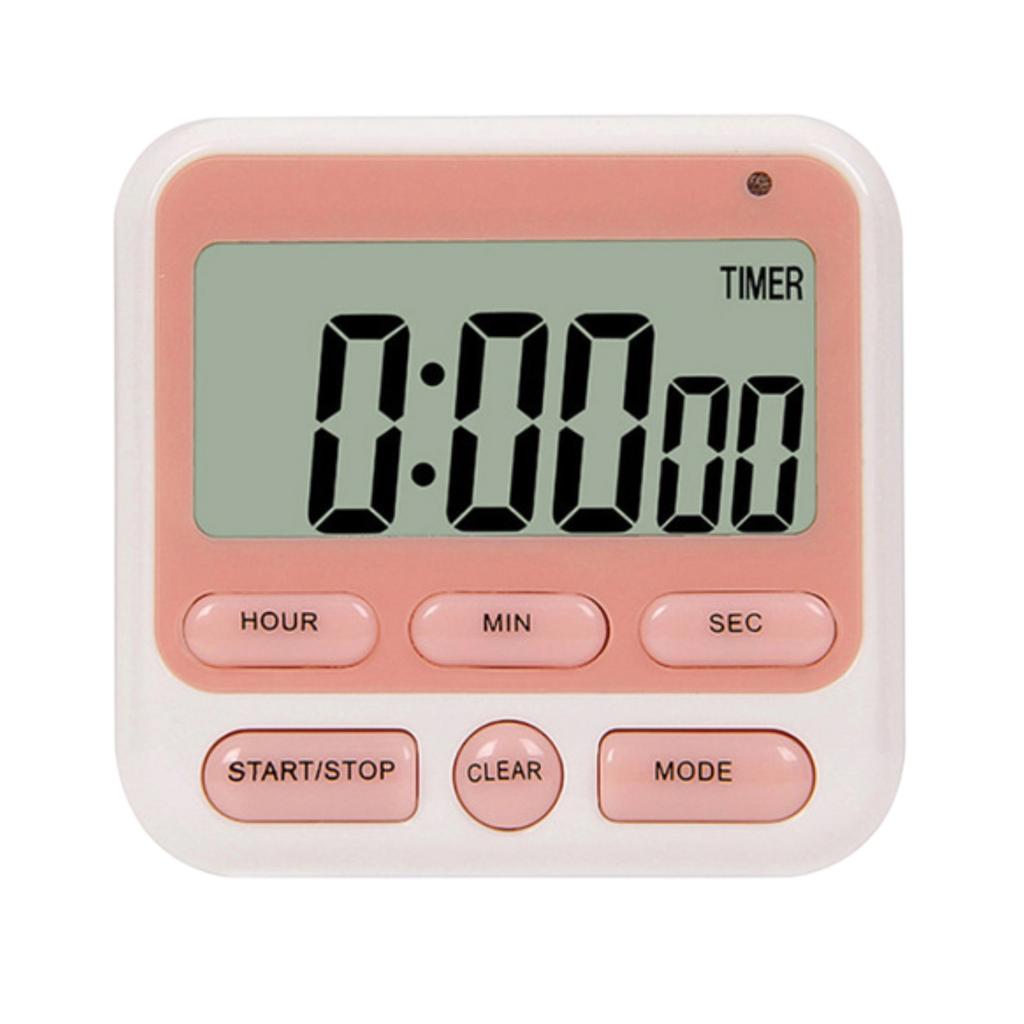 Küchentimer mit Wecker, großer Bildschirm, einstellbarer Alarm und Leistung(Batterien erforderlich)