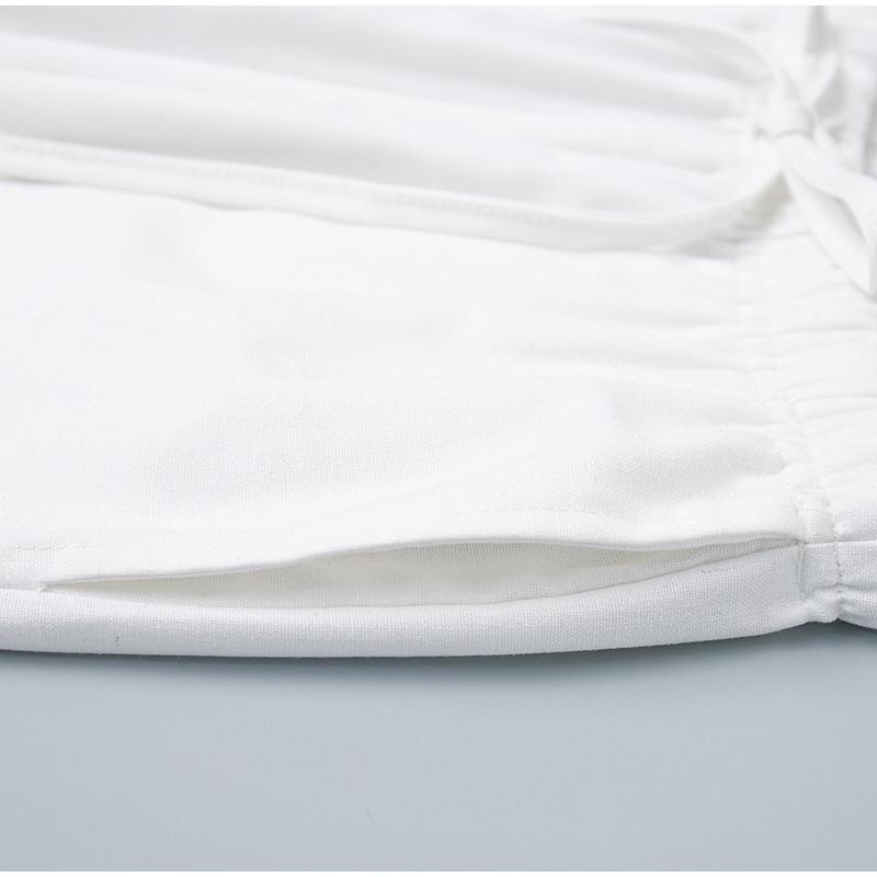 Cotton Linen Vest Pants Set Women's Outfit Solid Color Wide Leg Long Pants Sleeveless Top Casual Suit 2025 Spring Summer New Pant Sets