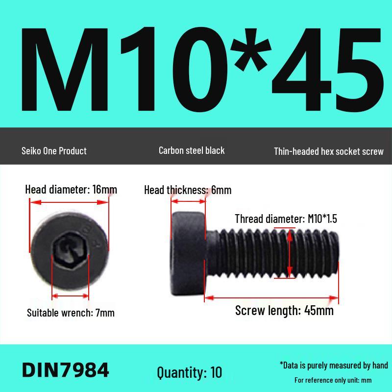 Grade 8.8 Low Profile Hex Socket Screw/Bolt (M3-M16)