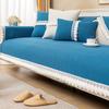 Chenille Lace Sofa Cover Towel Solid Color Universal Living Room Sofa Cushion Mat Non-Slip Sofa Cushion Armrest Backrest Cover