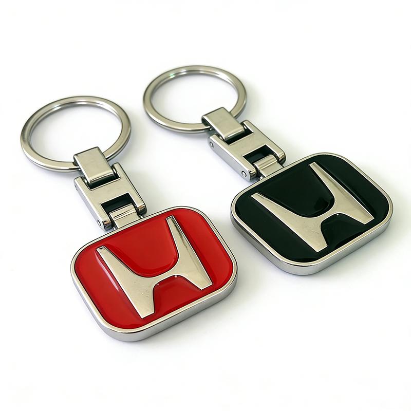 1PCS Honda Car Keychain 3D Metal H Logo Key Ring for Honda Civic Fit Jazz Accord Pilot CRV Odyssey Passport City Shuttle HRV CB0