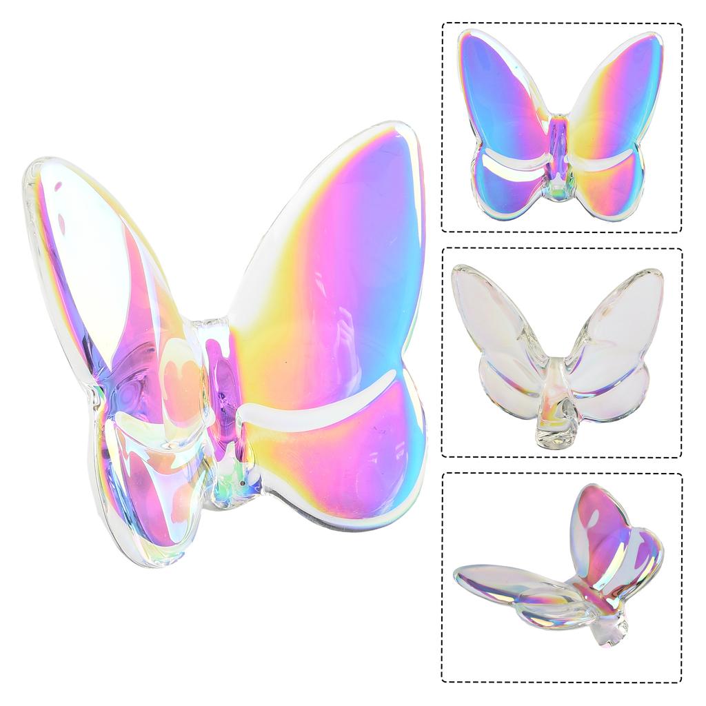 Luxury Crystal Butterfly Glazed Crystal Butterfly For Home Wedding Party Decoration Nordic Transparent Crystal Butterfly Lucky