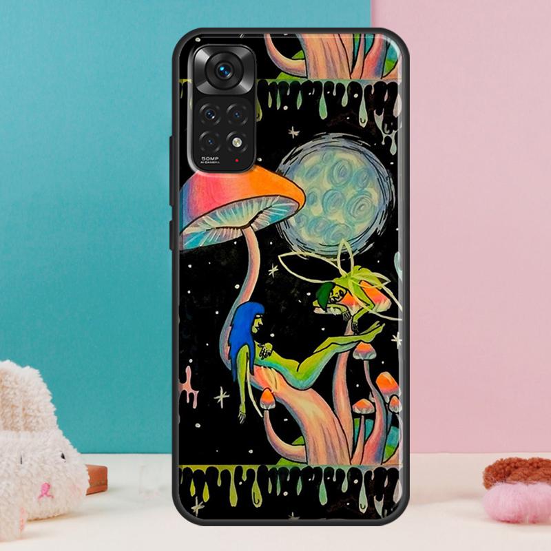 Psychedelische Pilze Florals Hülle Für Xiaomi Redmi Note 13 Pro 14 12 11 9 10 9S 10S 11S 12S Redmi 14C 13C 10C 12C Cover