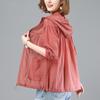 Cardigan Corto da Ufficio da Donna Taglia Forte Tinta Unita Giacca Sottile per Sport all'Aria Aperta Protezione Solare con Cappuccio Giacca Casual