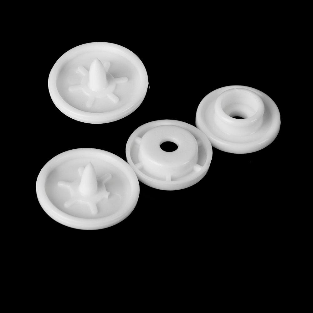 45sets(180pcs) Clothes Shirts Plastic Stud Snap Buttons Transparent Fasteners Press Button