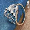 925 Sterling Silver Charming Three Heart Ring Fashionable Wedding Jewelry