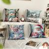 New Mint Green Fantasy Christmas Pillow Cover Winter Christmas Elk Holiday Decoration Home