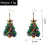 Fashion Christmas Tree Drop Earrings for Women Girls Elk Santa Claus Dangle Earrings X'mas New Year Jewelry Gifts