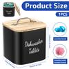 Laundry Pod Storage Container Wooden Laundry Bead Holder with Lid Dishwasher Tablet Storage Box Bathroom Laundry Pods Organizer