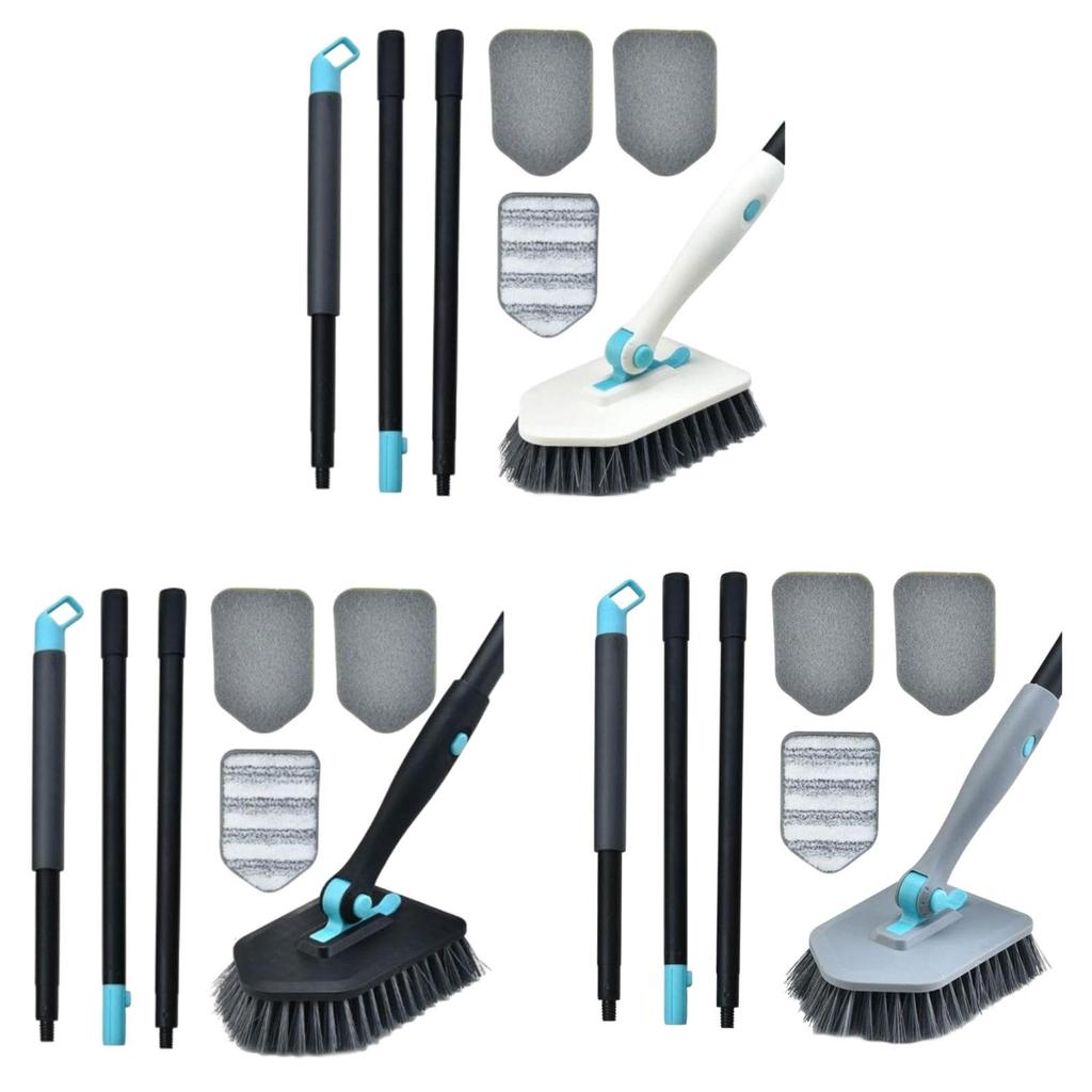 Tub Tile Scrubber Brush Cleaner Brush with Long Handle Scrub Brush Shower Cleaning Brush for Floor Door Bathroom Bath Kitchen