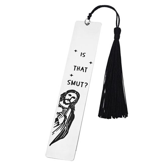 Roligt bokmärke med tofs Slät rostfritt korrosionsbeständigt Scrapbook Sidmarkör Bokmärkesdekoration