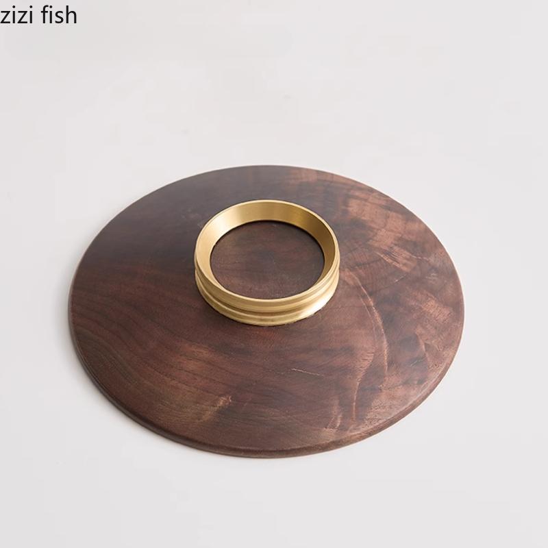 High Footed Fruit Plate Wooden Tea Tray Dried Fruit Snack Tray Dessert Plate Fruit Bowl Sushi Plates Cake Pan Dim Sum Dish