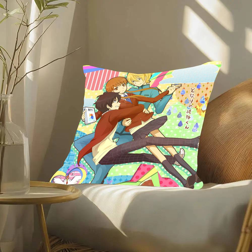 Anime My Little Monster Pillow Case Fashion Square Pillowcase Bedroom Sofa Room Ins Decoration Leisure