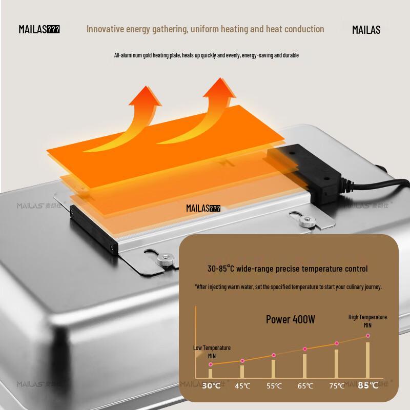 Mailangshi Stainless Steel Electric Buffet Food Warmer