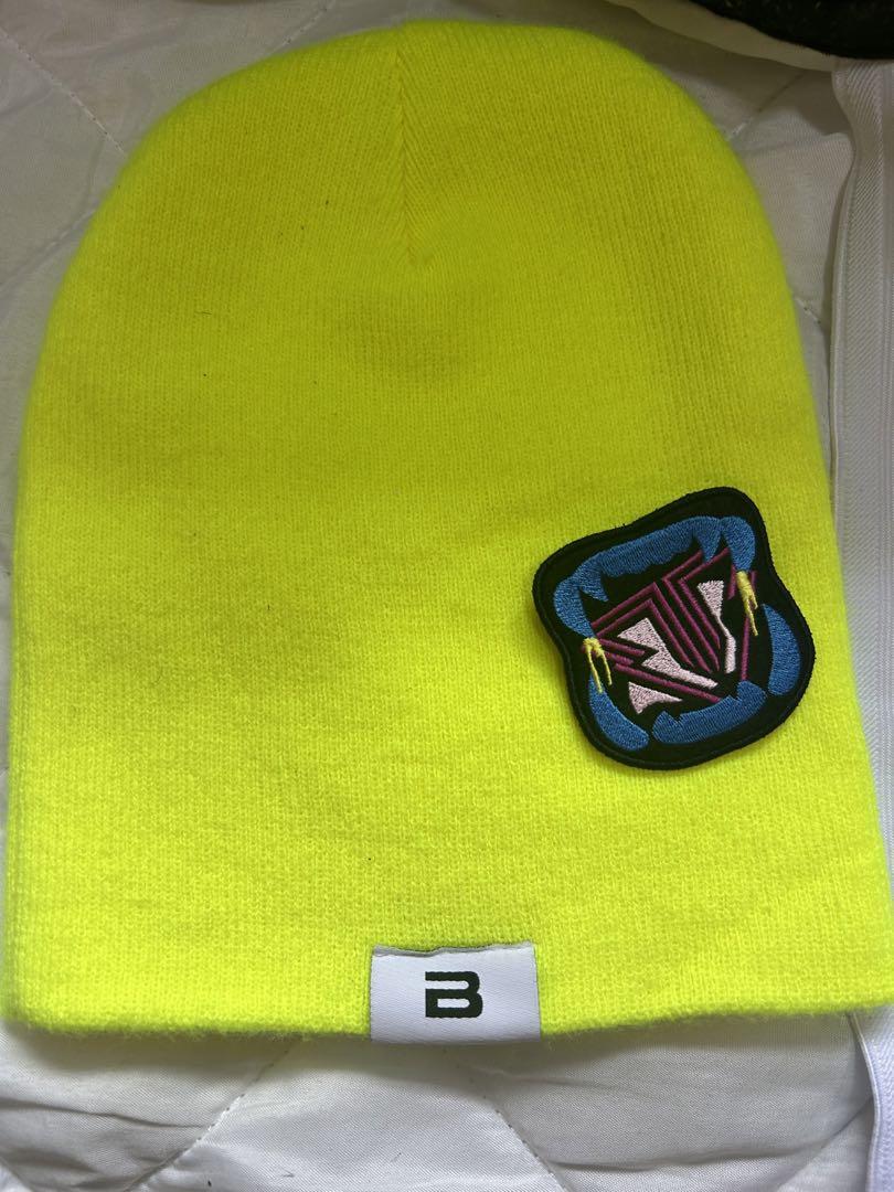

[Б/У] Big Bang Лимитированная серия Флуоресцентно-желтая нашивка Шапка-бини BIGBANG США Y2K
