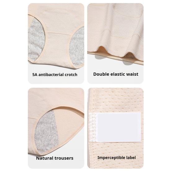 Frauen Höschen Einfarbig Plus Größe Weichen Hintern-angehoben Hohe Taille Nahtlose Elastische Periode