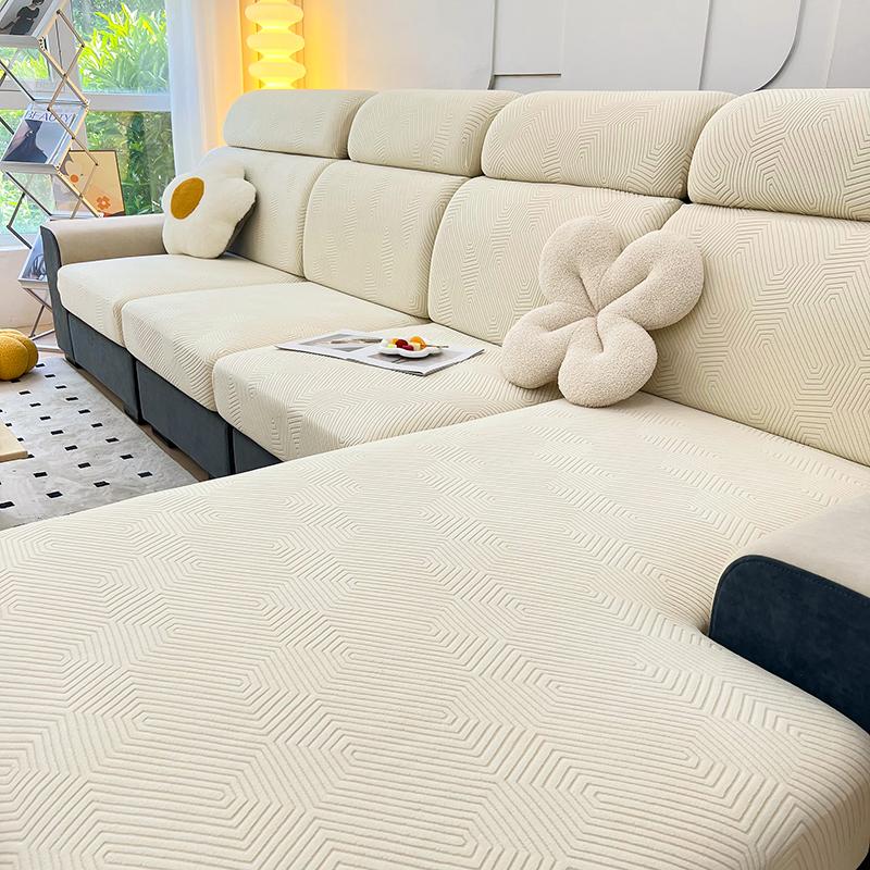 Sofa Seat Cushion Coverastic Thick L-Shape Corner Armchair Sofa Cover Slipcover Furniture Protector For Living Room
