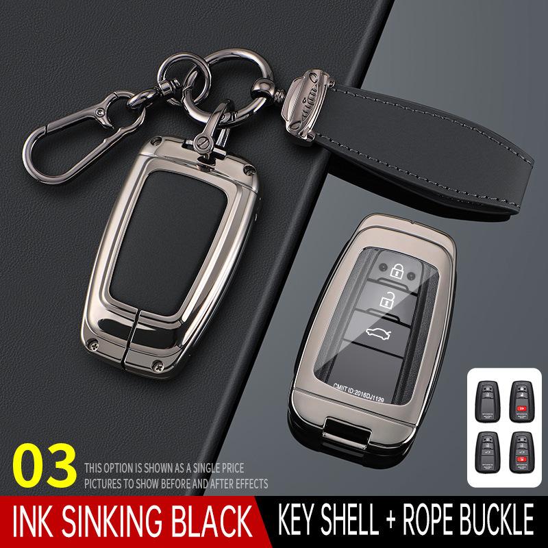 

Alloy Car Remote Key Case Cover For Toyota Corolla Hybrid 2025 Rav4 Camry Highlander Prius C-HR 2020 2021 2018 2023 Accessories