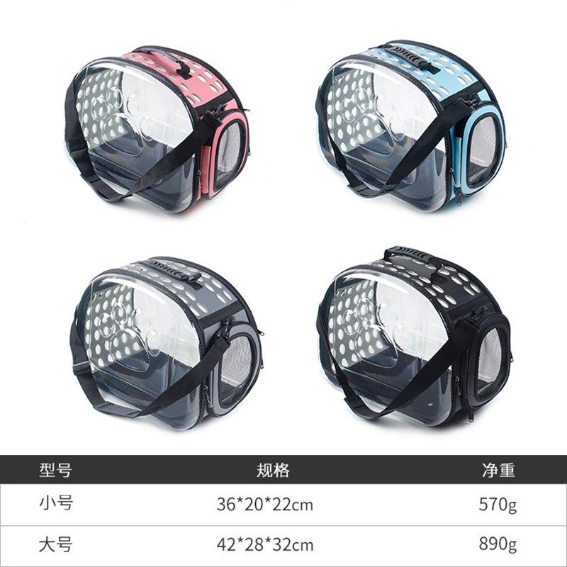 

Pet Supplies New Arrival Fully Transparent Pet Bag Dog X Dog Pet Cage Breathable Heattech Pet Fashion Convenient Manufacturer Pink Small size 36*20*22cm