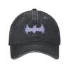 BatUnisex Symbol  Grainy Logo Unisex Style Baseball Cap  Distressed Washed Hats Cap Vintage Outdoor Summer Adjustable Sun Cap