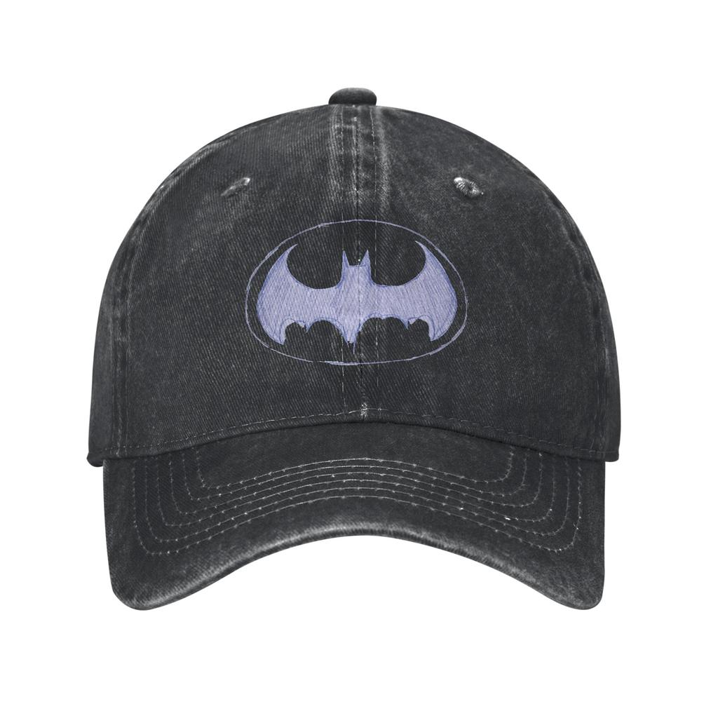BatUnisex Symbol  Grainy Logo Unisex Style Baseball Cap  Distressed Washed Hats Cap Vintage Outdoor Summer Adjustable Sun Cap