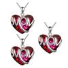 Elegant Heart Shaped Necklace for Women with Pendant Two Color Alloy Adjustable Chain