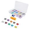 140Pcs Car Fuses Assortment Kit Blade Type Aluminum Sheet Automotive Replacement 530A M S