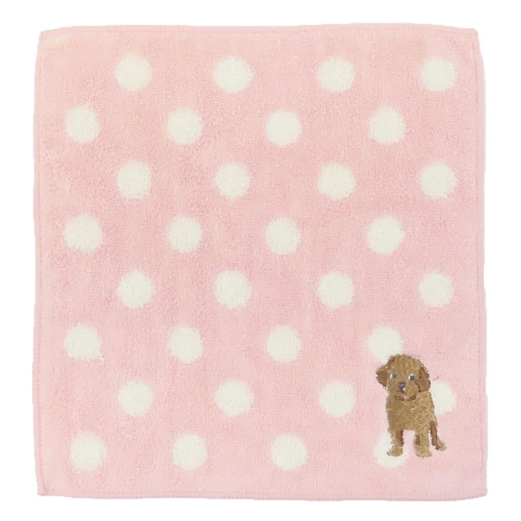 Friends Hill Towel Handkerchief Pointed Poodle Pink - -
