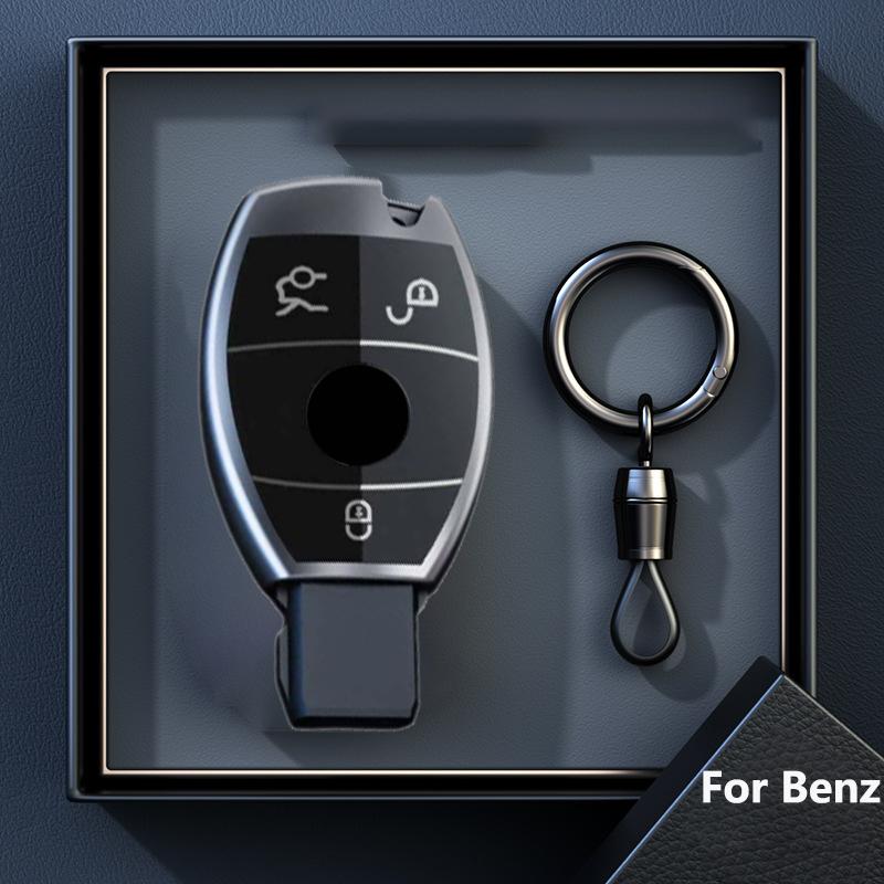 Titanium Gray Remote Car Key Case Cover for Mercedes Bnez CLA GLC GLA GLK W203 W210 W211 W204 W176 A B C R Class AMG Accessories