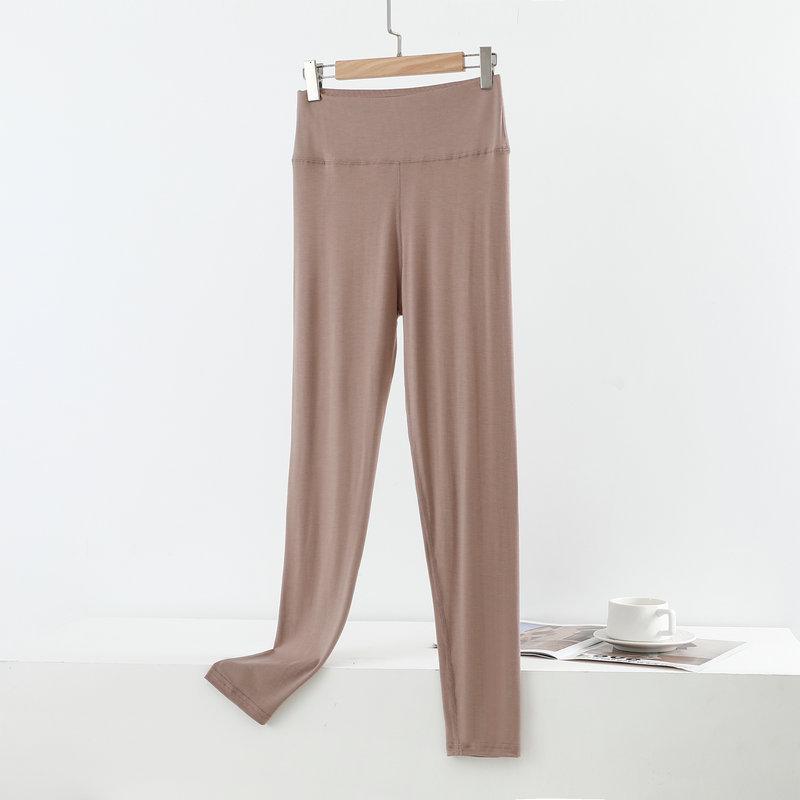 Modal Women's High-Waisted Slimming Leggings, Plus Size, Spring/Autumn Tapered Pants