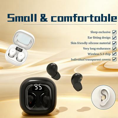 SK19 Koptelefoon Bluetooth 5.3 True Wireless In-Ear Oordopjes Mini In-Ear Ruisonderdrukkend Onzichtbaar Slaap HiFi Geluidskwaliteit