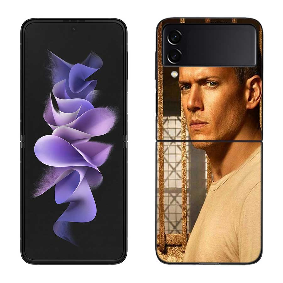 Prison Break TV Series Phone Case For Samsung Z Flip 7 6 5G Galaxy Z Flip 5 4 3 Black Hard Cell Cover Luxury PC Shell Coque