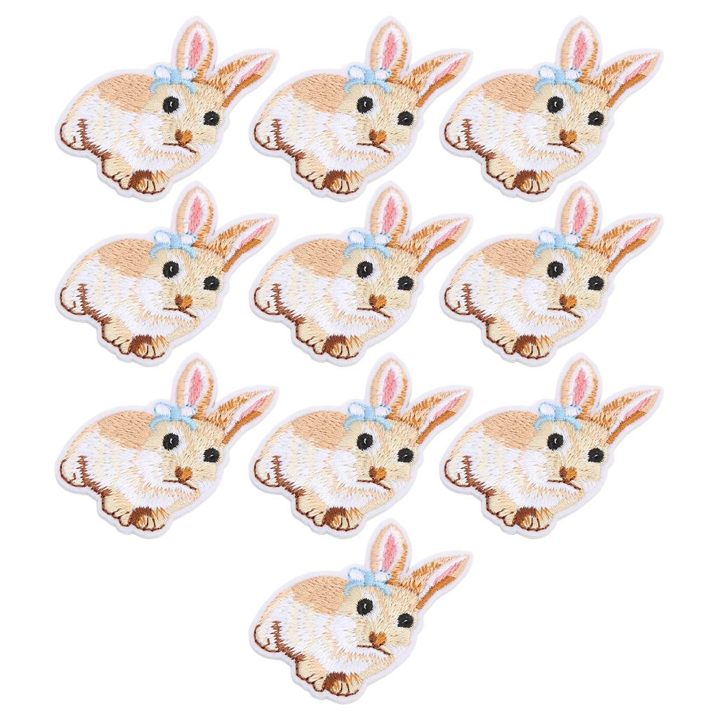 10Pcs Iron On Patches Little Cute Bunny Durable Lightweight Wide Application Jean Patches for Bag