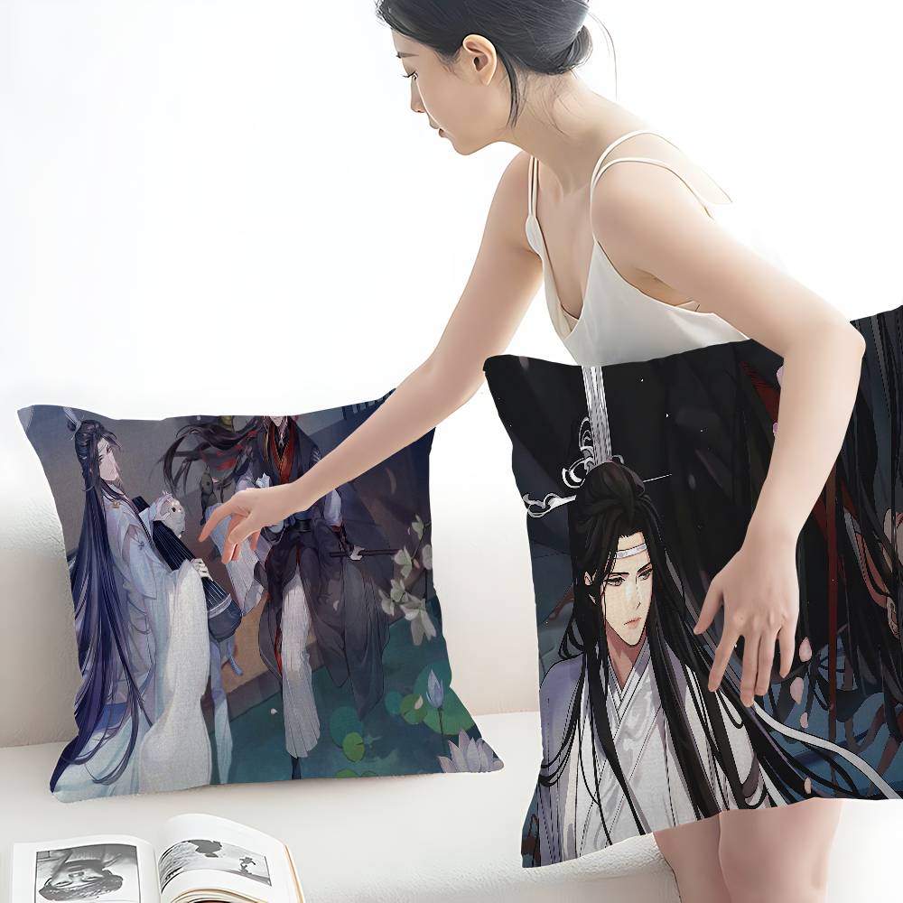 Anime Mo Dao Zu Shi Cushion Cover Car Throw Pillow Case For Sofa Car Christmas Gift 40x40cm 45x45cm