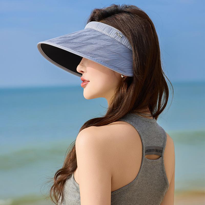 

Шляпа женская закрывающая лицо защита от УФ лучей с широкими полями летняя с открытым верхом дышащая солнцезащитная шляпа солнцезащитная шляпа зрительно уменьшает лицо Average size