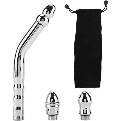 Syfunny Cleansing Enema Shower Head, Enema Nozzle Shower, Shower Enema Hose and Nozzle System with Two Shower Heads, Enema Shower Head for Seniors