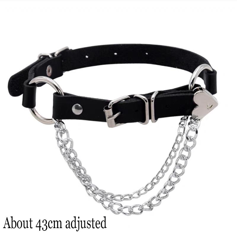 Femeie Negru Punk Guler Choker Colier Sexy Piele PU Lacăt Inimă Cheie Spike Choker Gothic Accesorii Cosplay Bijuterii Petrecere