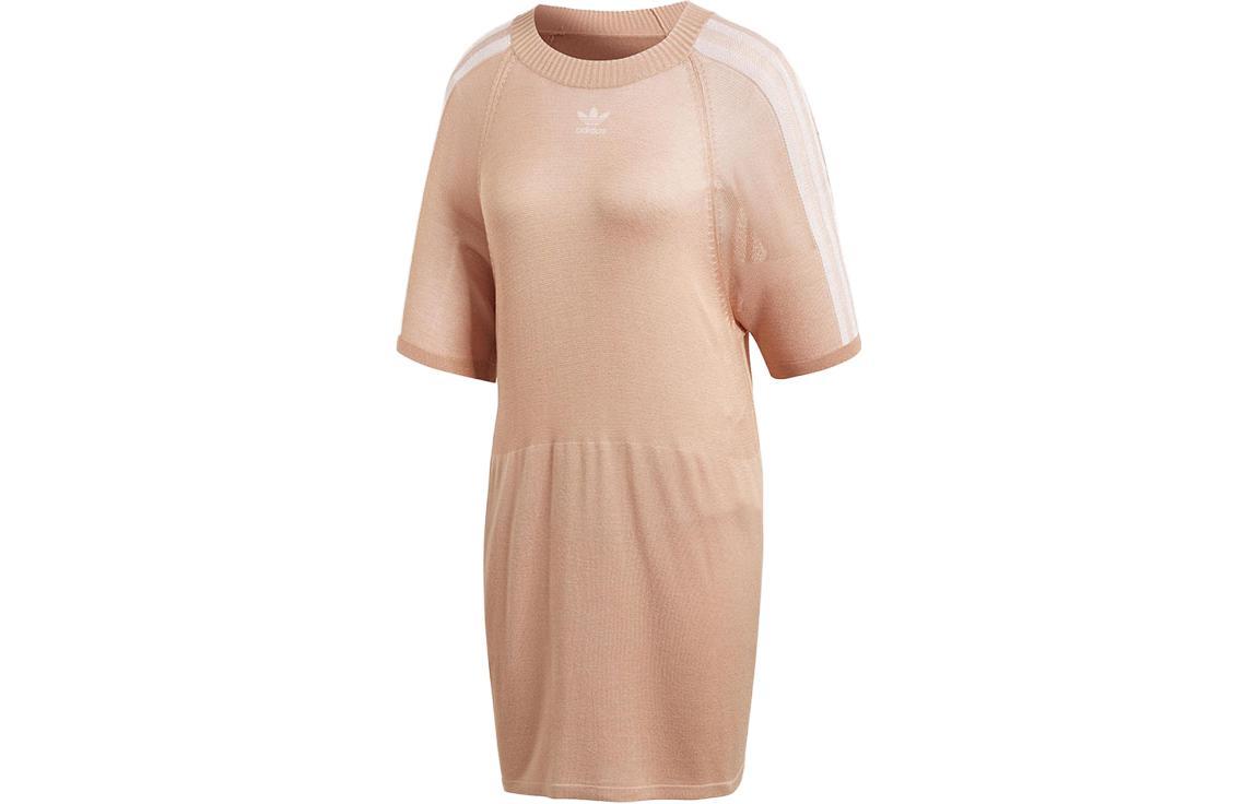 Adidas Originals Short Sleeved Dress Women s Orange Pink CY5844 L
