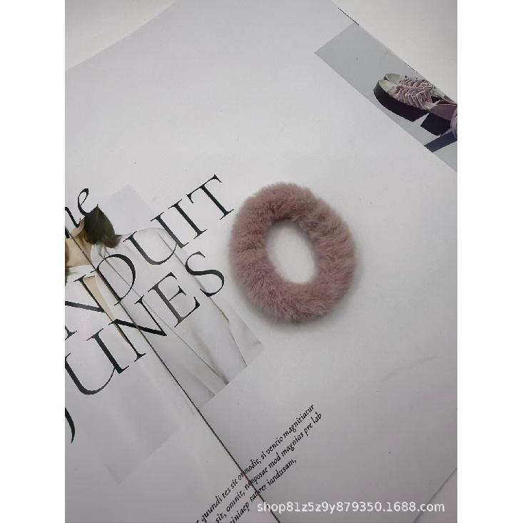 Plush Hair Scrunchies for Women & Kids, Soft Furry Hair Ties, High Ponytail Holder, Autumn Winter Fashion