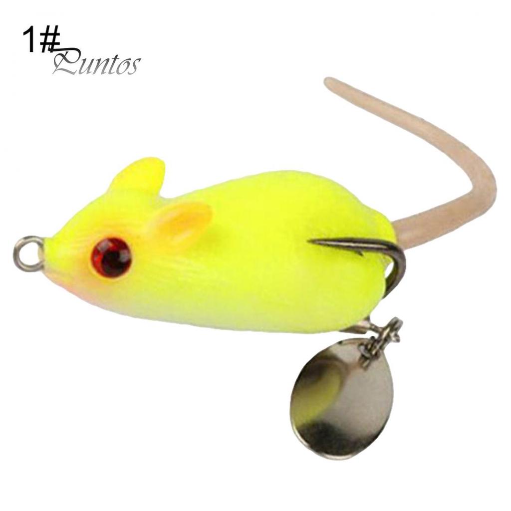 Lifelike Rat Hook Bass Snakehead Fishing Tackle Bait Mouse Lure